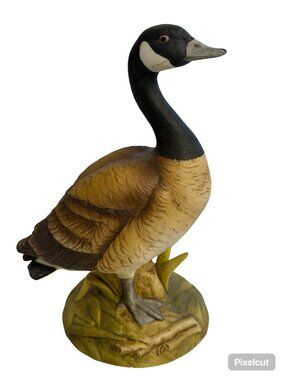 Vintage Andrea by Sadek Canada Goose Figurine Hand Painted Wildlife Decor 6x4